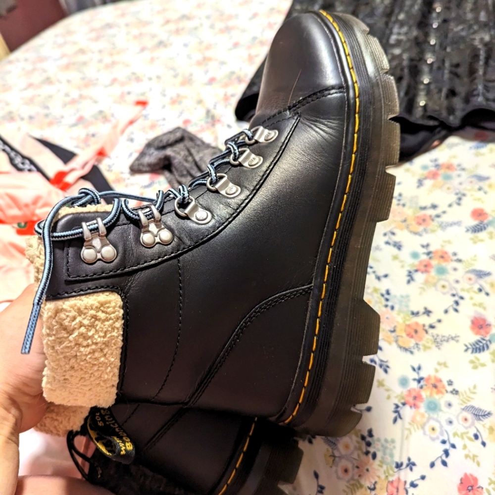 US size 8 fleece lined Doc Martens